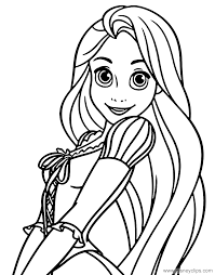Pretty Rapunzel Tangled Coloring Page Tangled Coloring Pages Rapunzel Coloring Pages Disney Coloring Pages