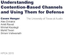 Every day, alex dimakis and thousands of other voices read, write, and share important stories on medium. Understanding Contentionbased Channels And Using Them For Defense