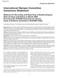 The day aims at promoting sports and spreads the message of making sports an integral part. Pdf International Olympic Committee Consensus Statement Methods For Recording And Reporting Of Epidemiological Data On Injury And Illness In Sports 2020 Including The Strobe Extension For Sports Injury And Illness Surveillance Strobe Siis