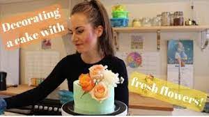 And if you're interested in making the gorgeous marble wedding cake, be sure to check out the other tutorials in this series. How To Decorate A Cake With Fresh Flowers Youtube