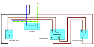 Kreuzschaltung Mit Drei Schaltern Elektroinstallation Haus Elektroinstallation Elektro