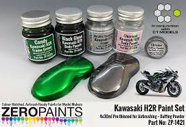 Kawasaki H2r Paint Set 4x30ml Chrome Buffering Powder