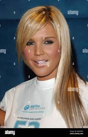 Danielle Lloyd promoting sea-life charity Marine Connection's 'Safety Nets  Ball' at the Mayfair Hotel in central London Stock Photo