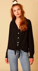 Black Button Up Long Sleeve Shirt Style And Comfort Come Together With The Right Now Black Button Black Button Up Shirt Long Sleeve Shirts Boho Clothes Online