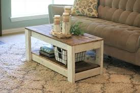 White Combo Coffee Table With Shelf Etsy Coffee Table With Shelf Coffee Table Farmhouse Coffee Table Plans