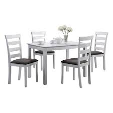 The most common kitchen table and chairs material is cotton. White Dining Table And Chairs Efistu Com