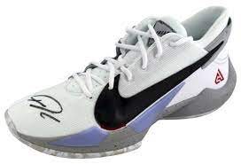 If you want to custom, please contact with us. Bucks Giannis Antetokounmpo Signed White Nike Zoom Freak 2 Left Shoe Bas W00424