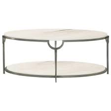 Embodying the industrial beauty of a modern piece of sculpture an oval of white marble rests perfectly within the metal curves, providing luxe contrast. Laci Hollywood Regency Silver Marble Oval Coffee Table 41 W 50 W Kathy Kuo Home
