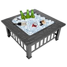 1 offer from $74.99 #19. Zimtown Outdoor 32 Metal Fire Pit Patio Garden Square Stove Fire Pit Fire Bowl Brazier Metal Walmart Com Walmart Com