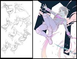 Jumping Pose Reference Anime Poses Reference Art Reference Poses Jumping Poses Every artwork remain the property of the respective © copyright holders, should inclusion of specific work offend any of you in some way, please contact us on → characterdesignreferences.com. jumping pose reference anime poses