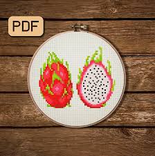 See more of patterns cross stitch on facebook. Dragon Fruit Cross Stitch Pattern Pdf Etsy Cross Stitch Patterns Modern Cross Stitch Patterns Stitch Patterns