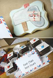 A First Class Post Office Inspired Birthday Party Hostess With The Mostess Kids Party Inspiration Retirement Party Decorations Party Hostess