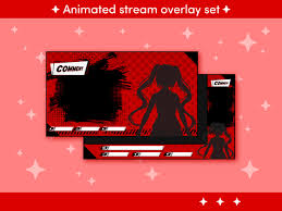 Cool Animated Stream Overlay Set | Twitch, Streaming, Vtuber, Anime, Game,  Just Chatting | - Etsy