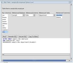 Sybase Add Foreign Key To Sybase Database Tables Via The Alter Table Command