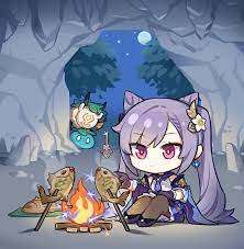 Smol Keqing Happy Birthday Genshin Impact Chibi Anime Impact