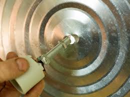 light fixture from a galvanized bucket