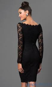 Black Lace Long Sleeve Off Shoulder Marina Dress Black Lace Long Sleeve Dress Little Black Lace Dress Lace Dress