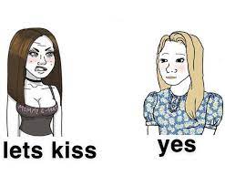 Let S Kiss Trad Girl Know Your Meme Anime meme meme template templates dankest memes funny memes blank memes meme maker danganronpa memes wholesome memes. let s kiss trad girl know your meme