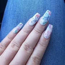 Pamper Nail Gallery Artist Jasgotbars Created A New Trend Flowers Encapsulated In A Milky Bath In 2020 Acrylic Set Vacation Nails Butterfly Nail Designs Using the brush, place the bead of acrylic near the cuticle keep your nail facing down and use gravity to your advantage.