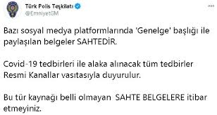 15 ilde sokağa çıkma yasağı uygulanacak 05 haziran 2020 00:41. Emniyetten Sokaga Cikma Yasagi Ile Ilgili Sahte Genelge Uyarisi