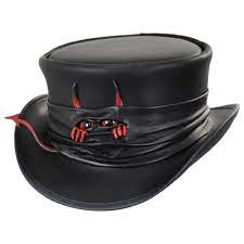 Head N Home L Il Evil Leather Top Hat Top Hats Leather Top Hat Top Hat Leather Hats