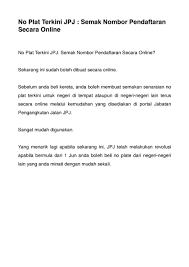 Check spelling or type a new query. Semak No Plat Terkini Di Malaysia By Beritasemasa Flipsnack