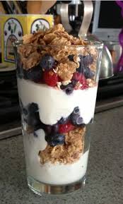 Healthy Eating Homemade Parfait With Pineapple Chobani Yogurt Special K Fruit And Yogurt Cereal Blueberries An Sweet Savory Healthy Sweets Homemade Parfait