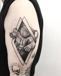 m a t t r o d w a y on instagram cosmonaut from my flash thank you for coming in nice to meet you blackwork blackink tattoo chaotic chaoticblack