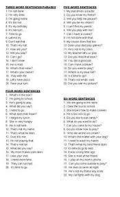 Sentence Repetition Drill For 3 4 5 6 Word Functional Sentences Questions Sentences This Or That Questions Word Sentences