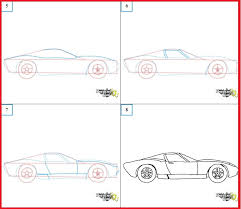 Buat bumper menggunakan segi empat melengkung. Cara Lukis Kereta 7 Gambar