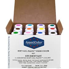 Coloring strength superior to any other food color. Americolor Student Kit 12 75 Ounce Food Color Bottles Soft Gel Paste Walmart Com Walmart Com