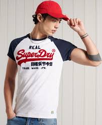 Superdry super dry limited edition vintage california tee t shirt mens l largetop rated seller. Mens Vintage Logo Duo Raglan T Shirt In Ice Marl Superdry