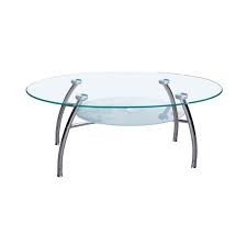 Mid century modern chrome cylinder legs glass rectangular coffee table by pace for sale at 1stdibs. Two Tier Glass Coffee Table With Chrome Legs French Furniture From Homesdirect 365 Uk