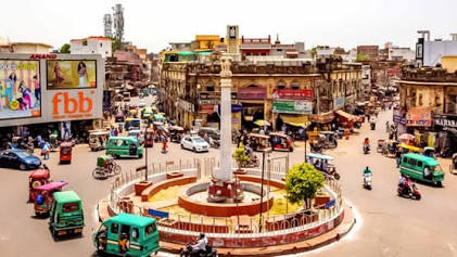 The historic facades of Hazratganj, AI generated
