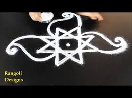 Easy Flower Rangoli Designs With 6 Dots Simple Kolam Designs Easy Muggulu Designs Youtube Diwali