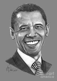 Barack Obama drawing by Murphy Elliott