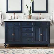 The solid and engineered wood base has a neutral finish that looks just right with the imported italian carrara marble countertop. Signature Hardware Keller Marble 61 Double Bathroom Vanity Set Reviews Wayfair