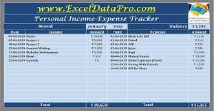 Use the free downloadable medical bill tracker excel template to get a handle on the situation. Download Personal Income Expense Tracker Excel Template Exceldatapro
