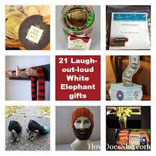 21 Laugh Out Loud White Elephant Gifts How Does She White Elephant Gifts Elephant Gifts Christmas White Elephant