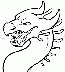 Learning how to draw a dragon can be tricky. How To Draw A Simple Dragon Head Step By Step Dragons Draw A Dragon Fantasy Free Online Drawing Tut Simple Dragon Drawing Easy Drawings Cool Easy Drawings