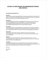 Alike all other letter, job application letter or cover letter, the body of employment application letter is also separated into three sections: Free 89 Recommendation Letter Examples Samples In Doc Pdf Google Docs Word Pages Examples