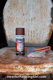 Scrape off peeling paint and powdery, flaking rust until the surface is mostly smooth. How To Refinish Metal Chairs