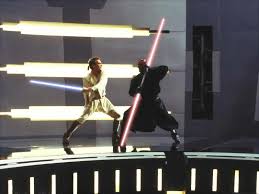 Maul does not want to die in the desert. Darth Maul Vs Obi Wan Kenobi Wallpapers Wallpaper Cave