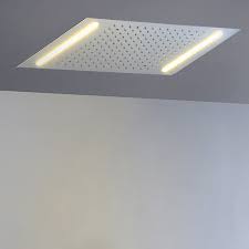 Led Shower Head 500 360mm Embedded Ceiling Mounted Rainfall Showerheads Bathroom Lights Shower 304 Sus Polished Need To Power Shower Heads Aliexpress