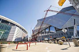 Mercedes benz stadium tours mercedes benz stadium march 1. At Atlanta Falcons Mercedes Benz Stadium Complex Roof Could Cause Another Delay Curbed Atlanta