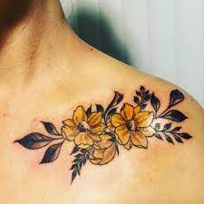Buttercup Tattoo On My Collarbone For My Fiance He Has Called Me Buttercup For Years Tattoo Flower Buttercup Tattoo Tattoos Sunflower Tattoo Shoulder