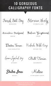 Browse by alphabetical listing, by style, by author or by popularity. 10 Gorgeous Calligraphy Fonts Melyssa Griffin