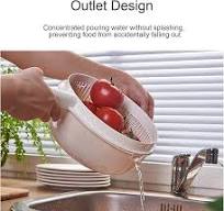 Amazon.com: HUANIZI Double Layer Rice Wash Basket 2 in 1 ...