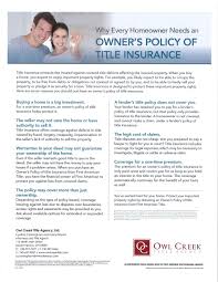 How do i find owner's title policy. Why Every Homeowner Needs An Owner S Policy Of Title Insurance Owl Creek Title Agency