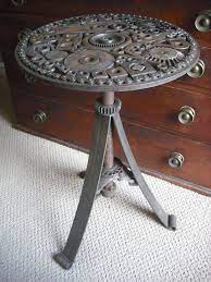 Welded End Table Metal Furniture Metal Art Welded Welding Art